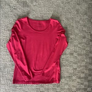 Talbots raspberry long sleeve shirt